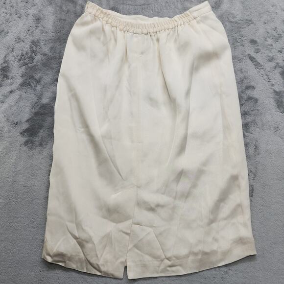 Vintage 80s Rickie Freeman Teri Jon Skirt Suit Size 12 Silk Sequin Jacket Pencil - Picture 11 of 15